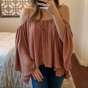Forever 21 Off The Shoulder Flowy Blouse